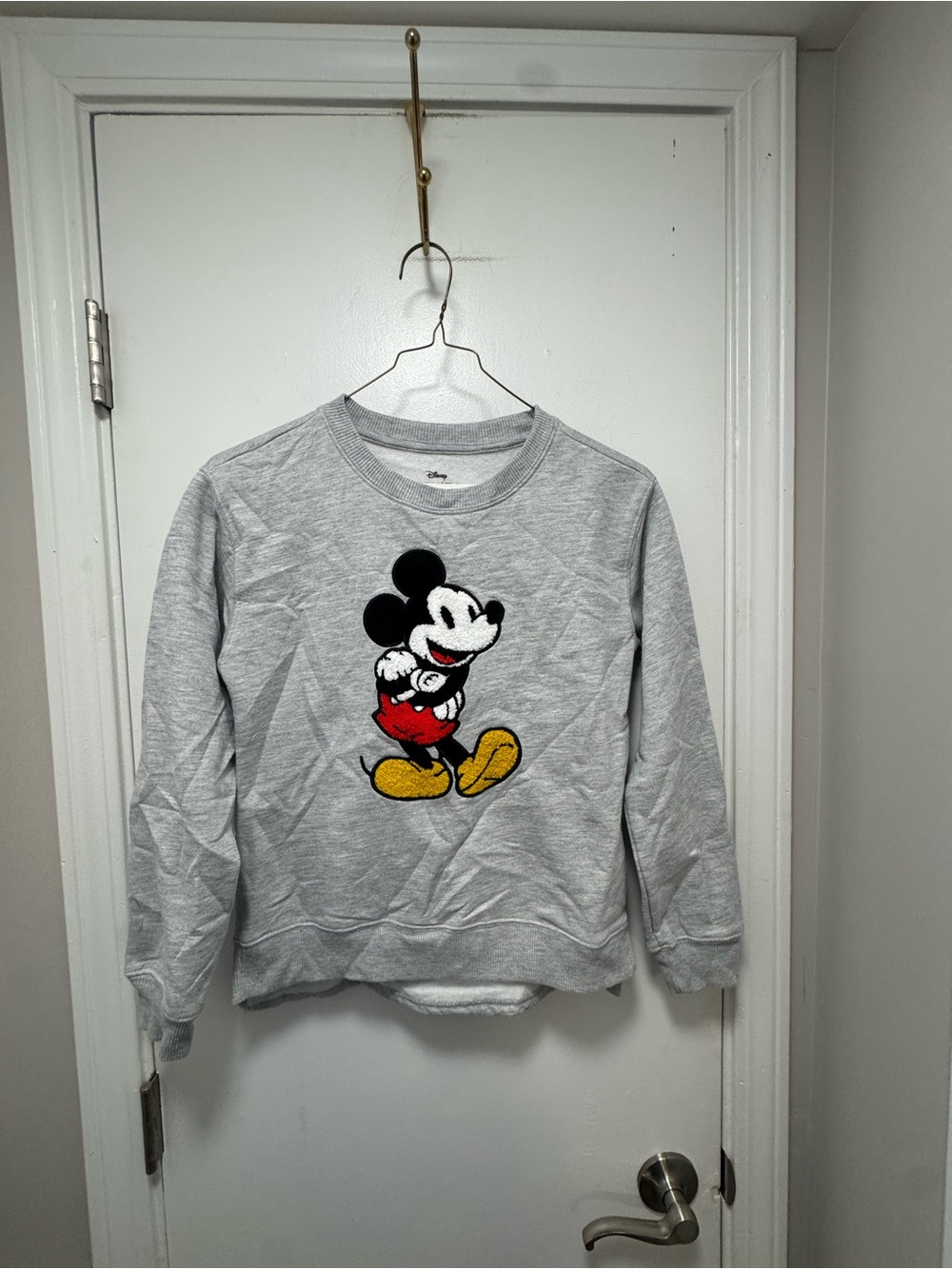 *Disney Gray Sweatshirt with Classic Mickey Patch